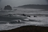 coastline in b&w